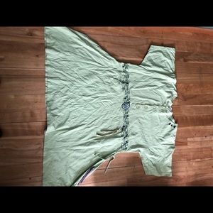 Vintage Blue Fish hand painted dress size 2 xxl